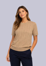 Load image into Gallery viewer, SUMMER CHAMPAGNE MERINO RIB TEE
