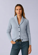 Load image into Gallery viewer, SLATE MERINO SHAWL CARDIGAN
