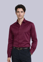 Load image into Gallery viewer, MAROON BAMBOO SILK SHIRT
