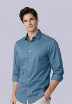 Load image into Gallery viewer, TEAL BAMBOO SILK SHIRT
