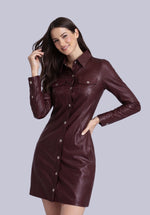 Load image into Gallery viewer, MAVEN LEATHER DRESS
