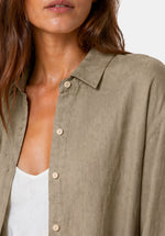 Load image into Gallery viewer, KHAKI LINEN SHIRT
