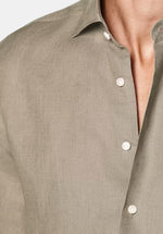 Load image into Gallery viewer, KHAKI LINEN SHIRT
