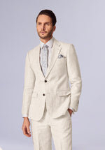 Load image into Gallery viewer, ALMOND WHITE NOTCH LINEN JACKET
