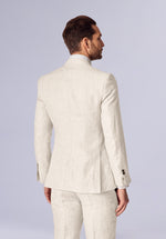 Load image into Gallery viewer, ALMOND WHITE NOTCH LINEN JACKET
