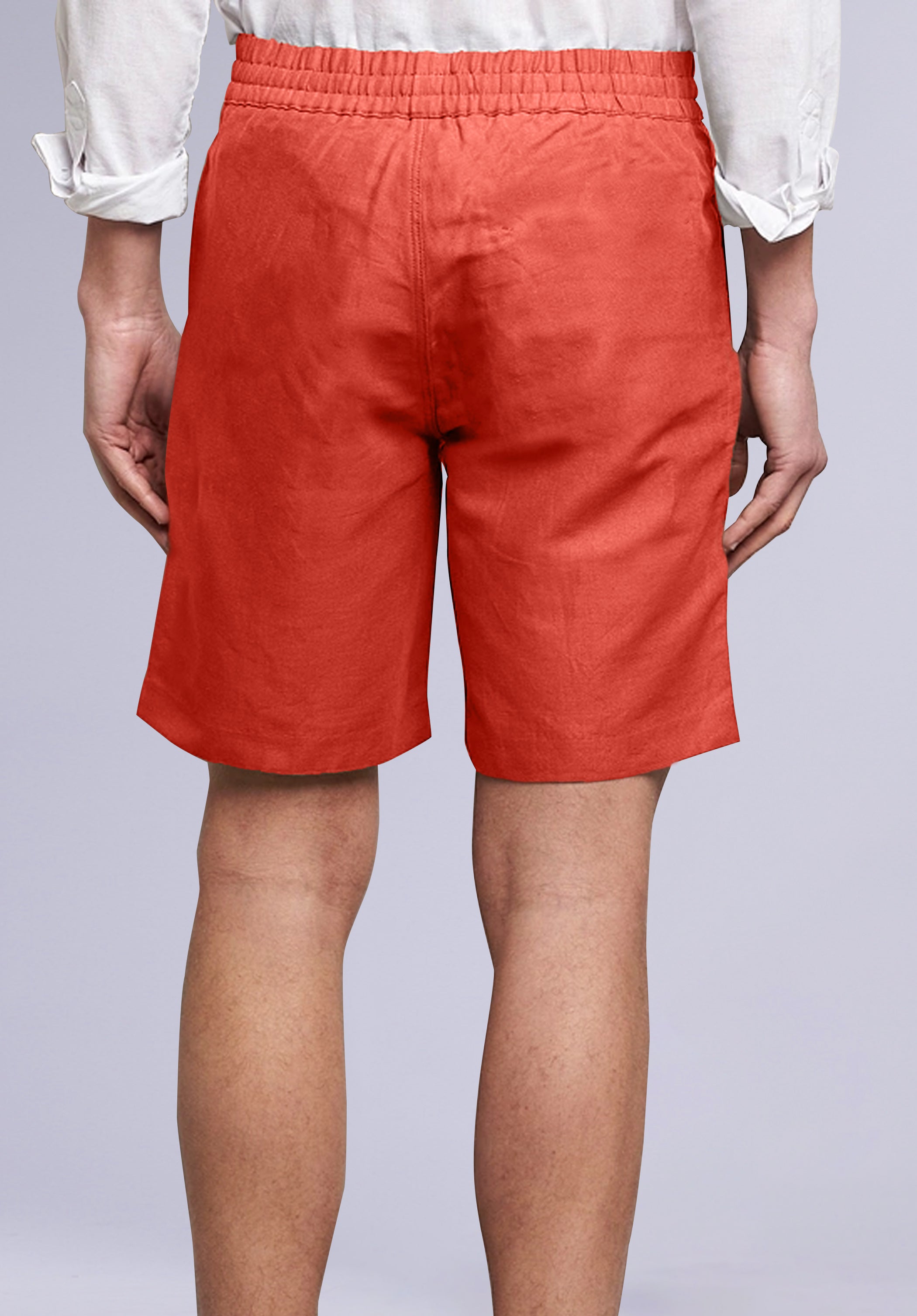 Vermilion  Cotton Linen Shorts