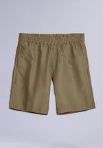 Load image into Gallery viewer, Khaki Cotton Linen Shorts
