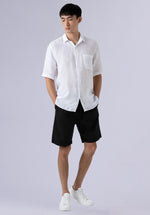 Load image into Gallery viewer, Onyx Cotton Linen Shorts
