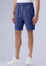 Load image into Gallery viewer, Indigo Cotton Linen Shorts
