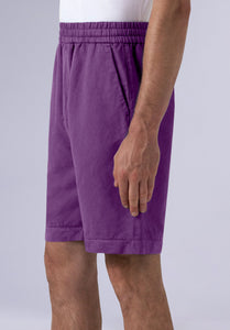 Mauve Cotton Linen Shorts
