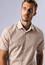 Load image into Gallery viewer, KHAKI HALF BAMBOO SILK SHIRT
