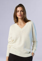 Load image into Gallery viewer, ECRU MERINO V NECK
