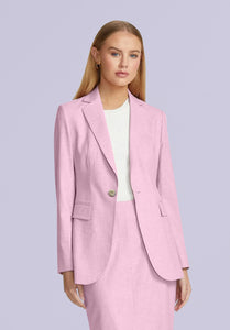 CORAL COTTON LINEN JACKET