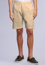 Load image into Gallery viewer, Bisque Cotton Linen Shorts
