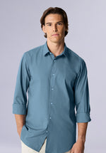 Load image into Gallery viewer, TEAL BAMBOO SILK SHIRT
