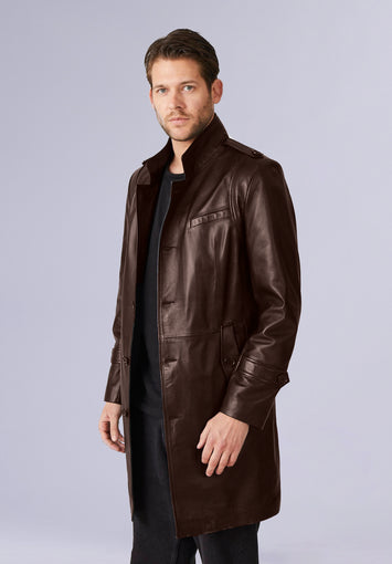 COLEMAN LEATHER TRENCH