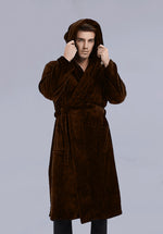 Load image into Gallery viewer, CARAMEL WINTER HOODIE ROBE
